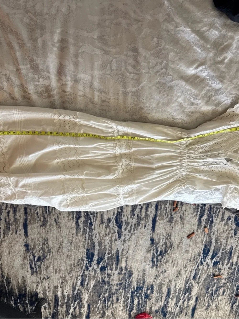 Sea New York White Eyelet V-Neck Midi Dress nwt - Picture 4 of 7
